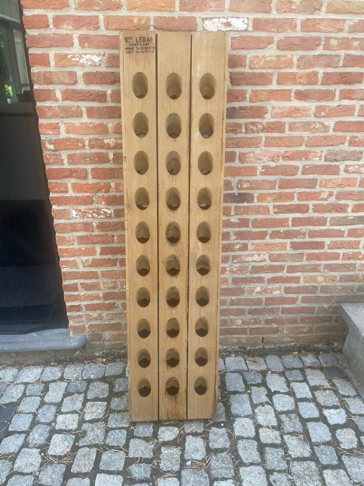 Authentiek houten wijnrek, Ophalen, Gebruikt, 25 flessen of meer, 75 – 100