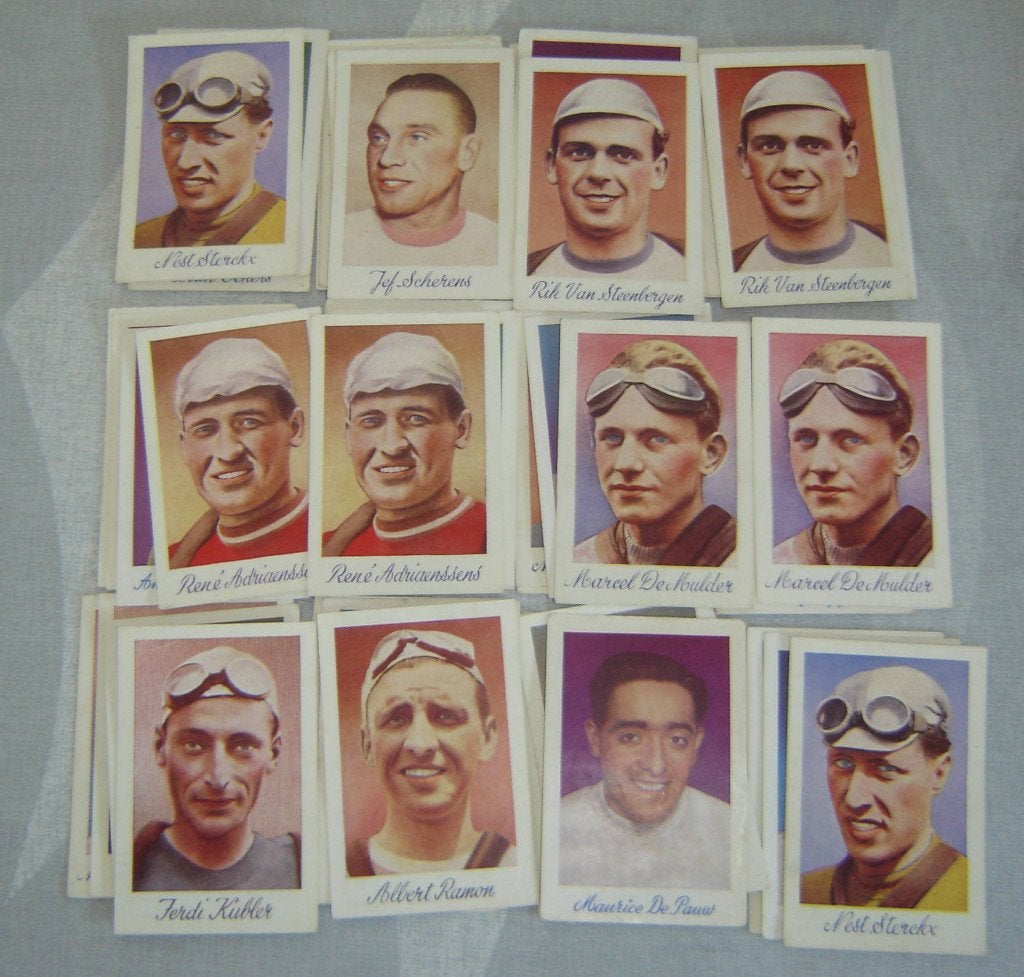 Chromos Wielrenners Reeksen der grote Azen 46st De Beukelaar, Gebruikt, Verzenden, 1940 tot 1960, Prent