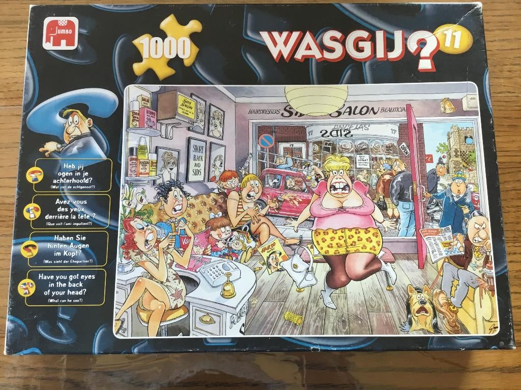 Puzzel Jumbo 1000 stukjes Wasgij original 11, Enlèvement ou Envoi, 500 à 1500 pièces, Utilisé, Puzzle