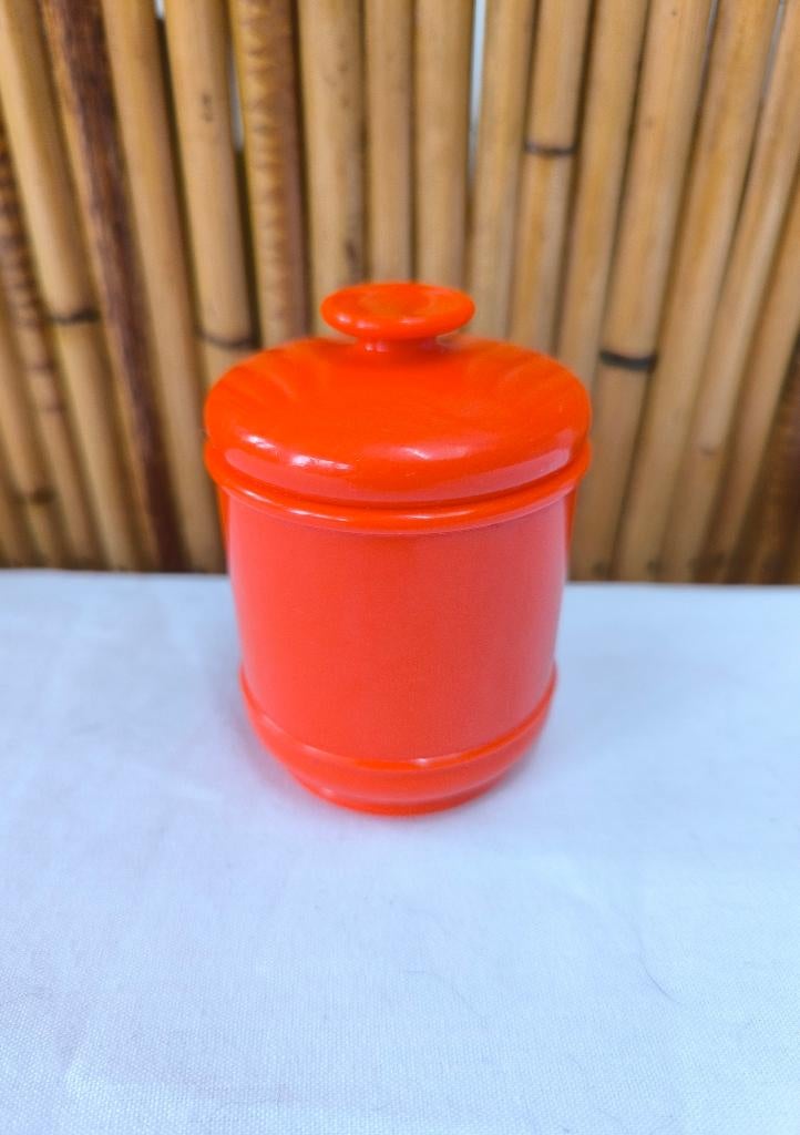Pot en plastique orange vintage 1970 Emsa West-Germany, Enlèvement ou Envoi, Maison et Meubles