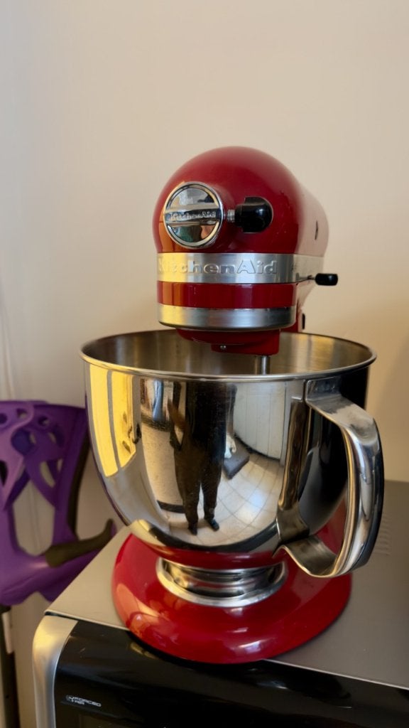 KitchenAid Artisan 5KSM125 rood + raspset, nette staat, Electroménager, Mélangeurs de cuisine, 4 litres ou plus, Enlèvement ou Envoi