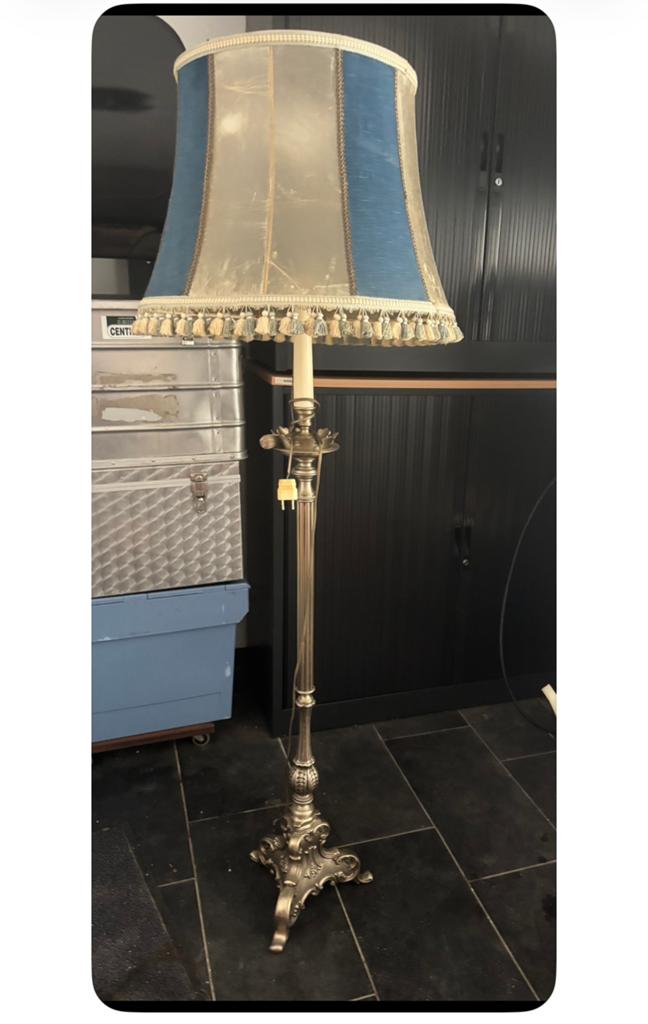 Lampadaire en etain 170 cm, Enlèvement ou Envoi, Comme neuf
