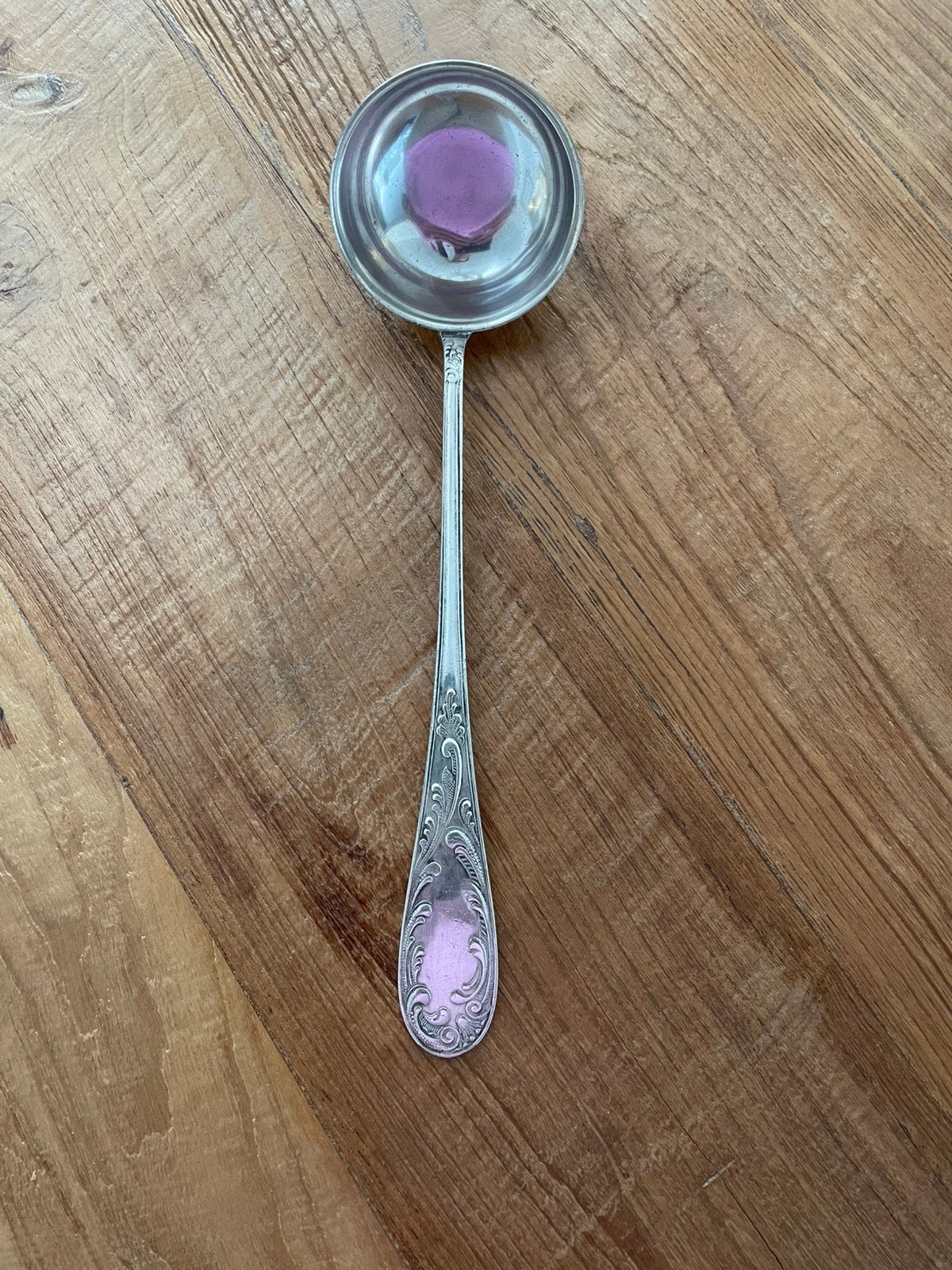 Verzilverde pollepel, Ophalen