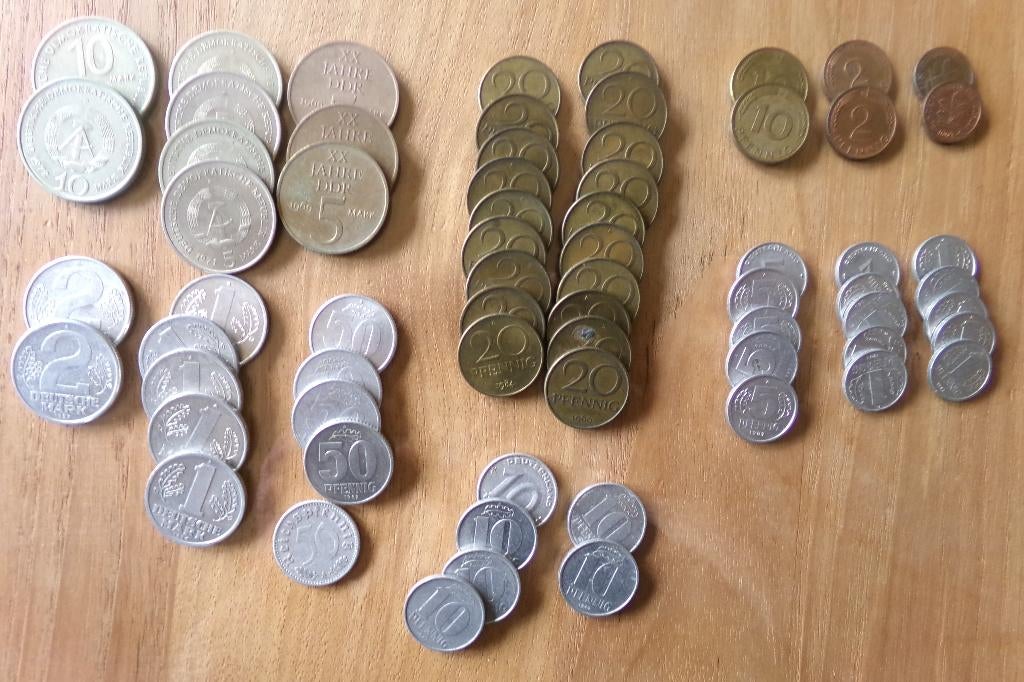 Lot van 67 munten deutsche mark en pfennig, Ophalen, Duitsland, Losse munt