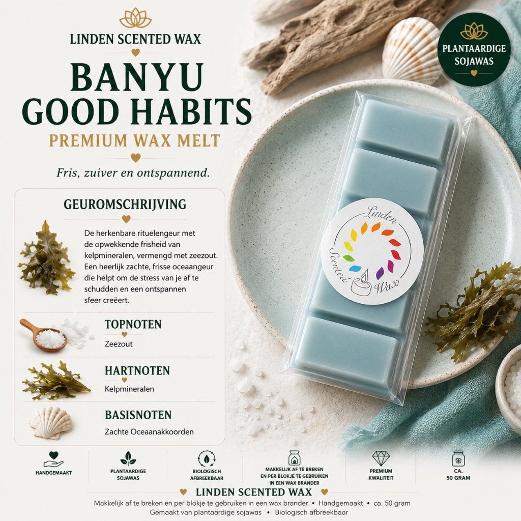 Parfum Waxmelts BANYU Good Habits wax melt snapbar, Enlèvement ou Envoi, Autres marques, Bougie, Cire