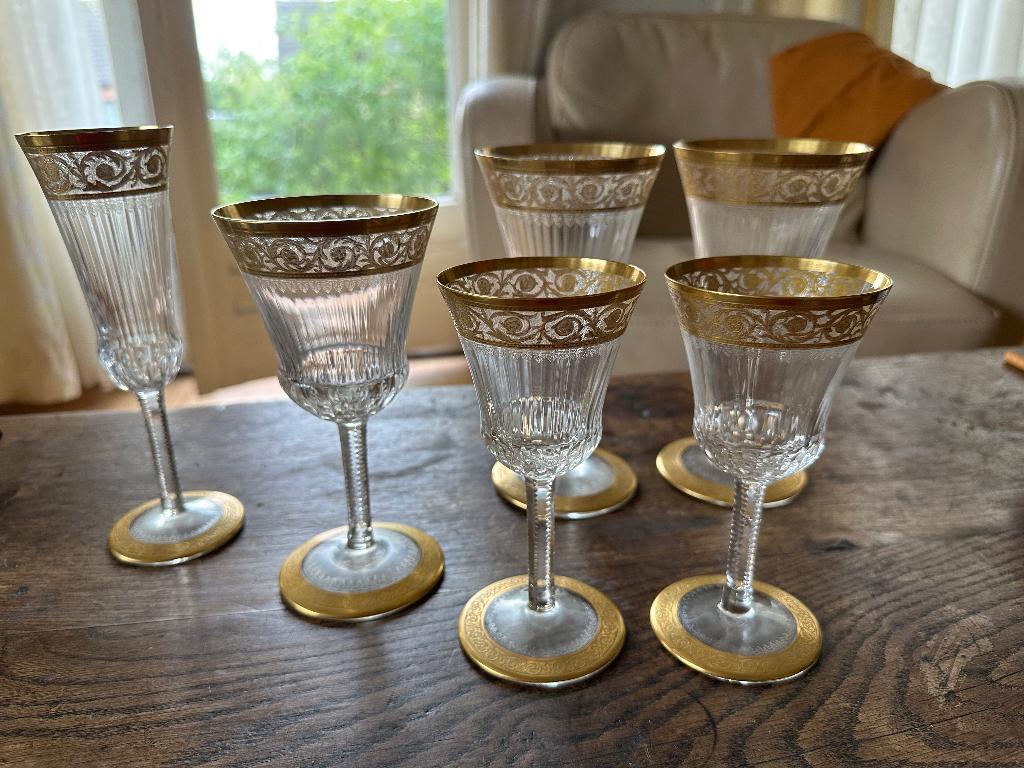 Kristalglazen van Saint Louis, Antiek en Kunst, Ophalen of Verzenden