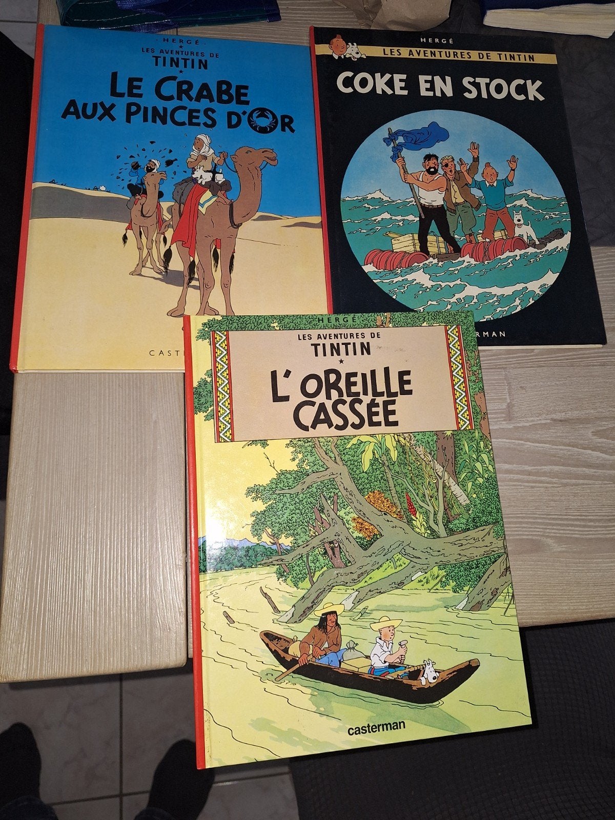 Lot de 3 Bd Tintin pour 18€, Plusieurs BD, Enlèvement, Utilisé