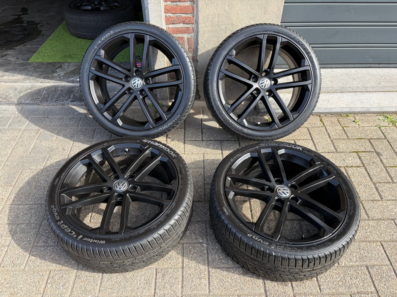 Orgineel vw 18inch 5x112 velgen met banden, Particulier, Te koop