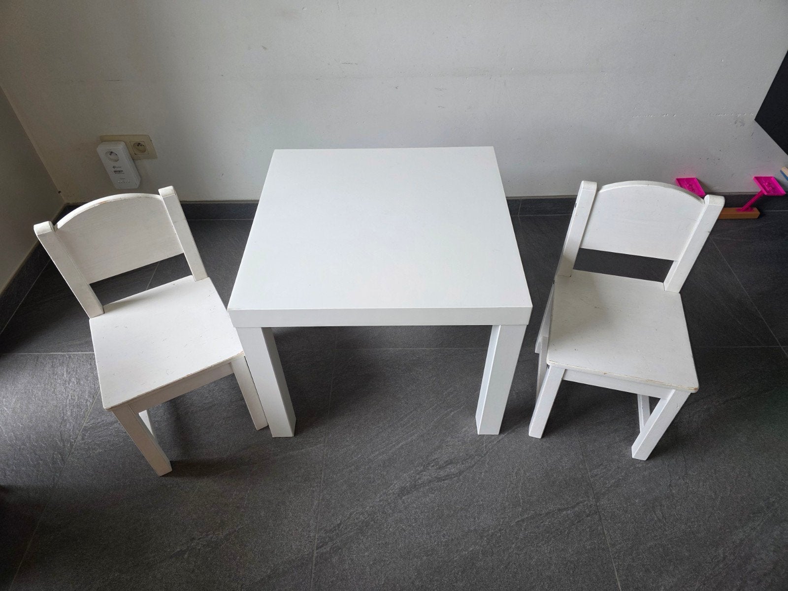 Kindertafel + kinderstoel, Ophalen
