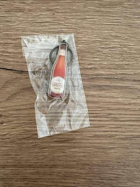 Gouden Carolus tripel sleutelhanger keyring in blister, Verzamelen, Ophalen, Nieuw, Overige typen