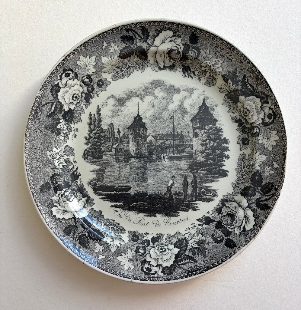 Gezicht op de brug van Kortrijk • 1813 • BOCH in Luxemburg, Ophalen of Verzenden