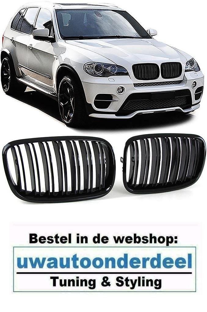 Grill Nieren Glans Zwart Dubbel Spijl Voor Bmw X5 E70 X6 E71, Autos : Divers, Tuning & Styling, Envoi