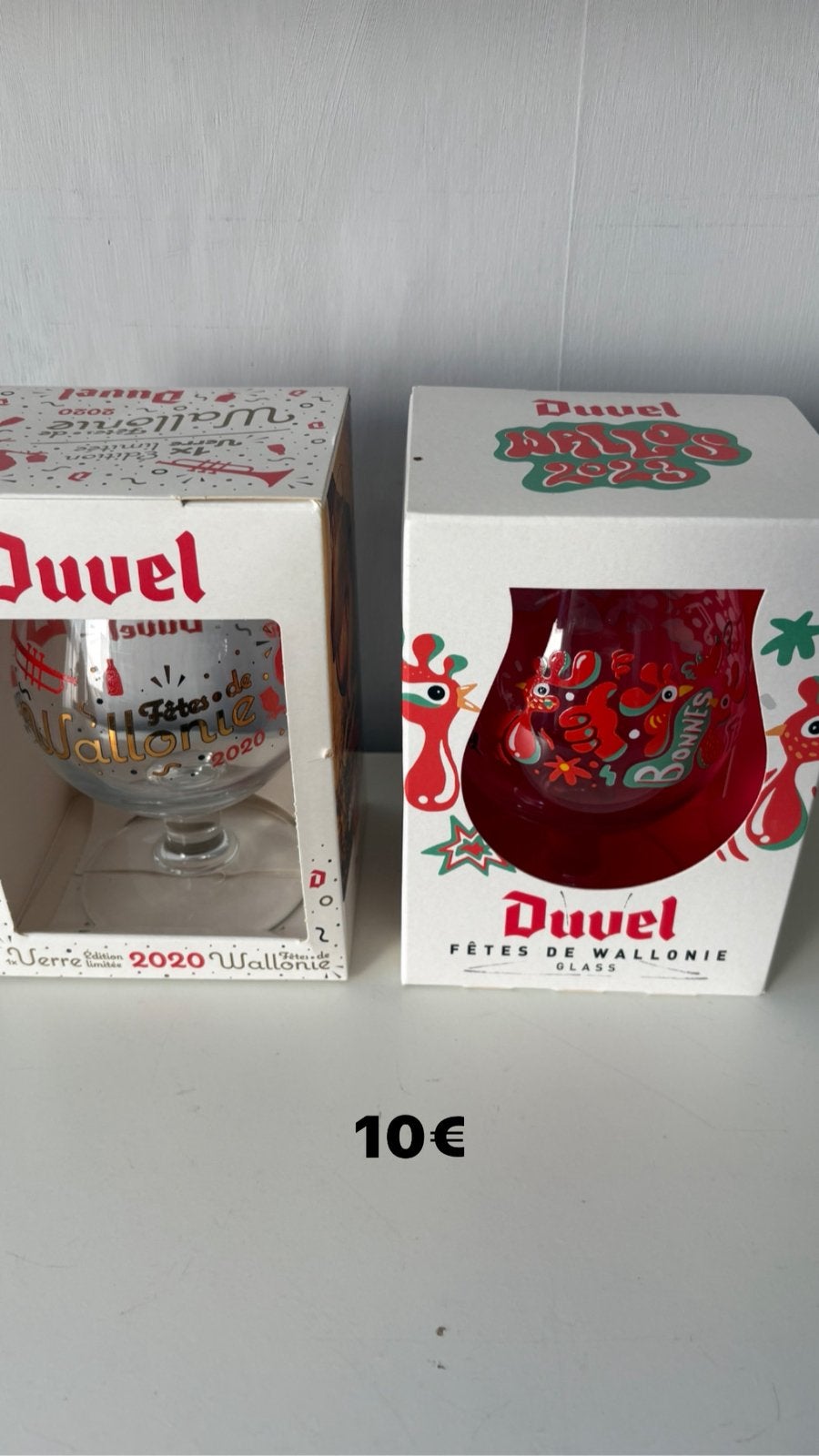 2 verres DUVEL, Fêtes de Wallonie 2020 et 2023, Collections, Enlèvement ou Envoi, Neuf, Duvel