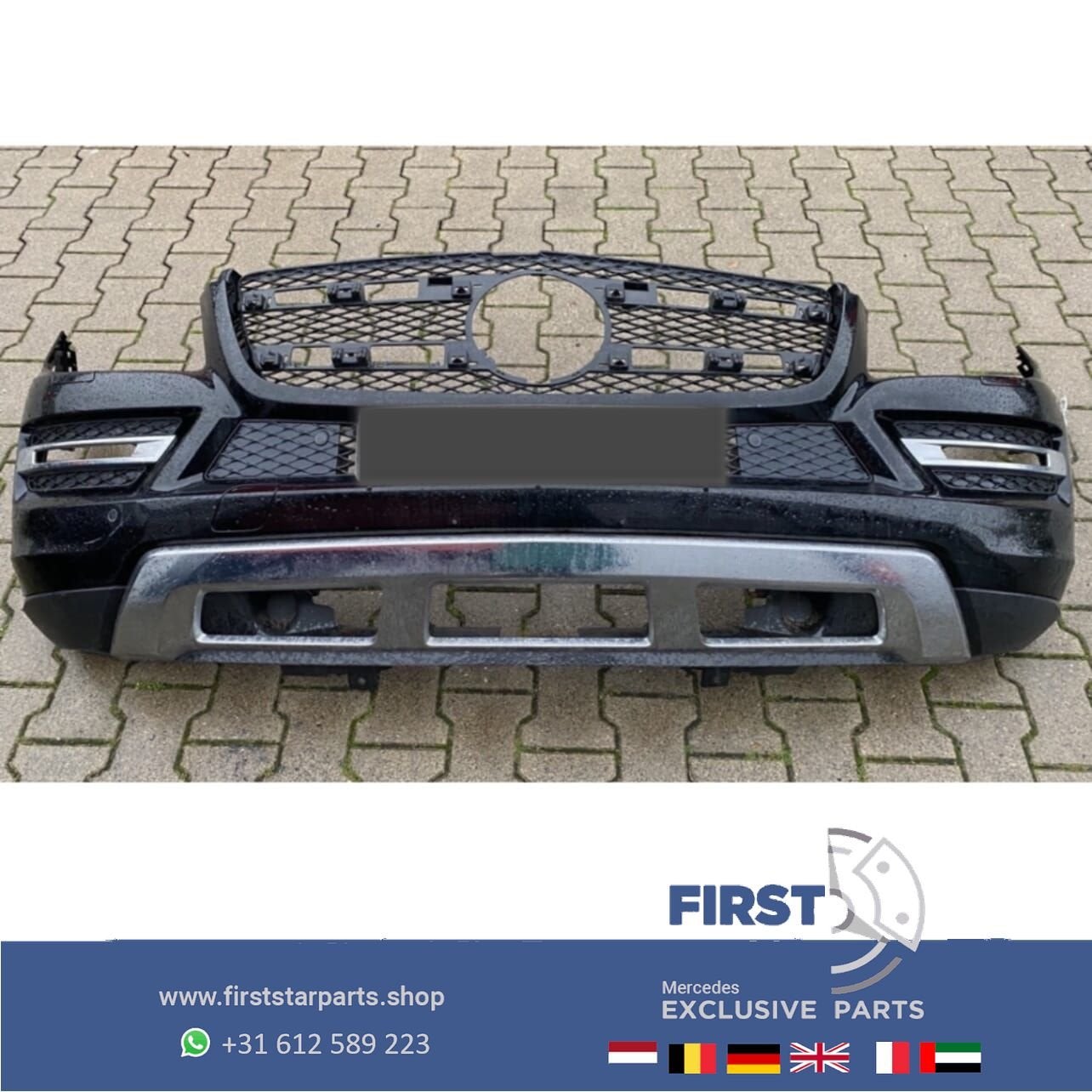 X166 GL BUMPER A1668853125 (W166) VOORBUMPER COMPLEET ZWART, Utilisé, -, Avant, -