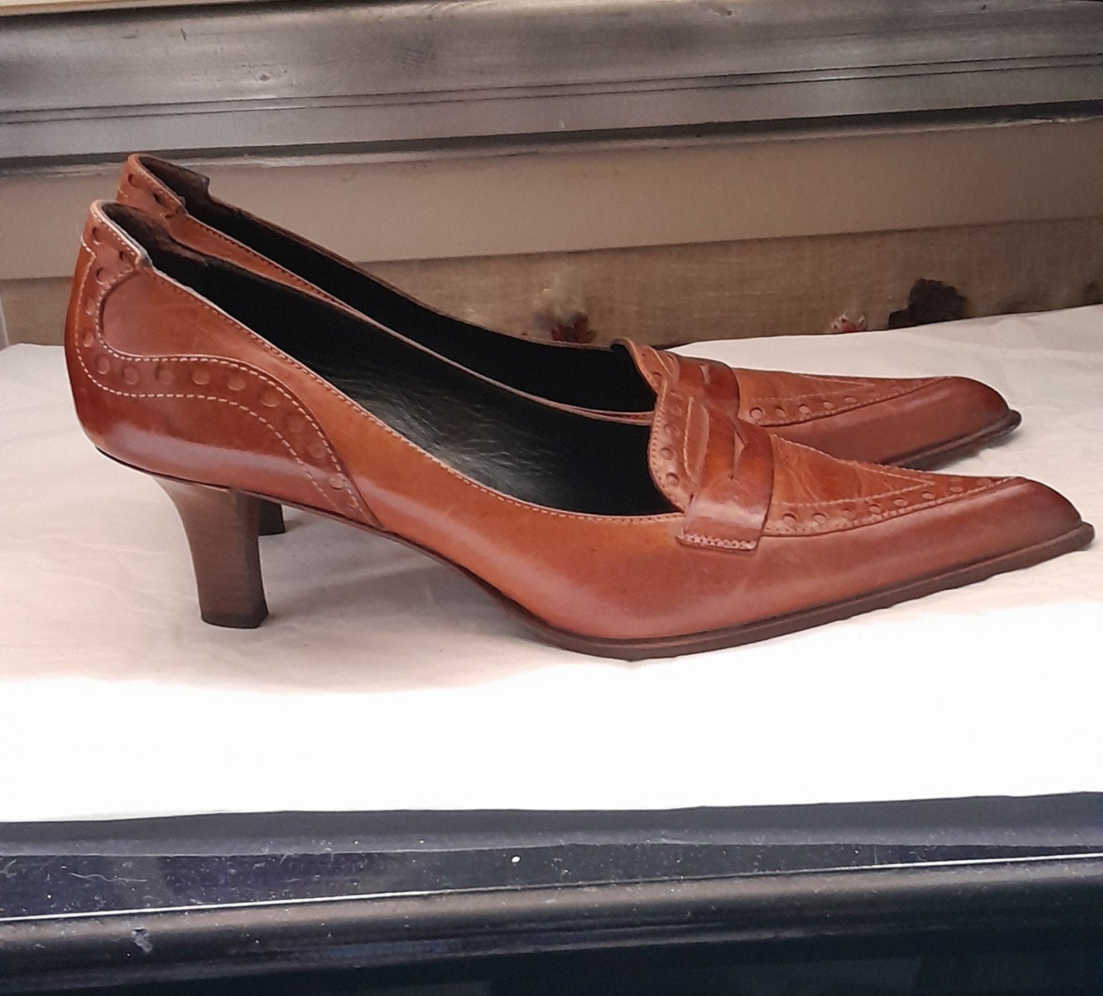 Prachtige leren schoenen 38..Alberto Gozzi, Instappers, Ophalen of Verzenden, Zo goed als nieuw, Alberto Gozzi