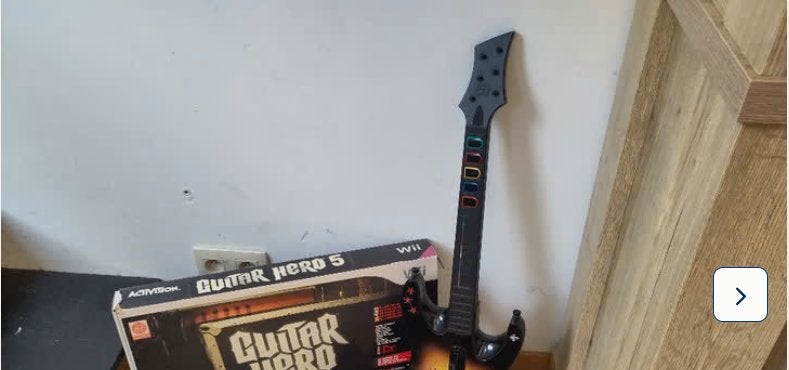 Guitar Hero 5 complet Wii (guitare + jeu + boîte), Ophalen, Muziek, Gebruikt, 3 spelers of meer