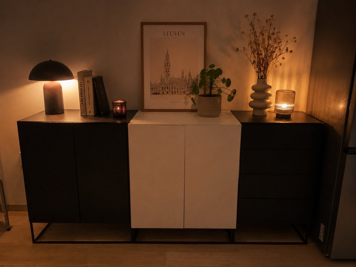 Commode Pastoe Vision-3 modules sur cadre en acier (198 cm), Avec tiroir(s), 25 à 50 cm, Enlèvement, Utilisé