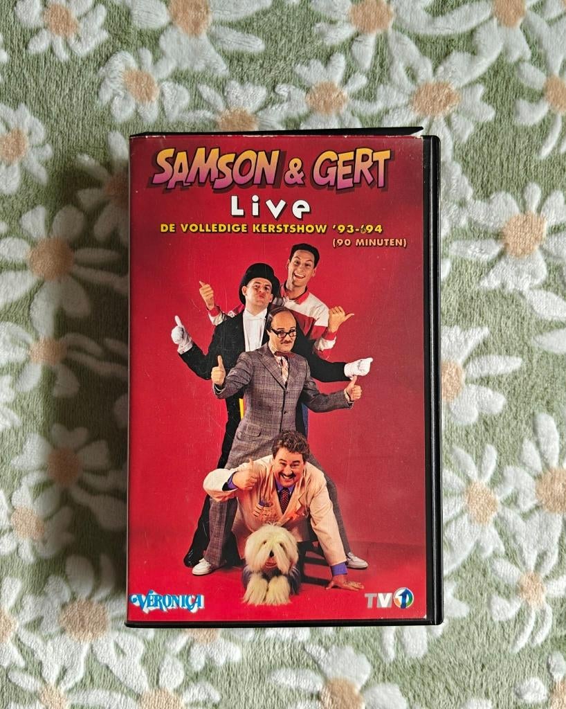 VHS - Samson & Gert - Kerstshow 1993/1994 - Vintage - €10, Ophalen, Gebruikt, Alle leeftijden, Overige typen