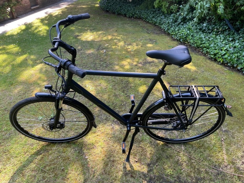 heren stadfiets kader 64, Versnellingen, Zo goed als nieuw, 61 tot 65 cm, Schijfrem