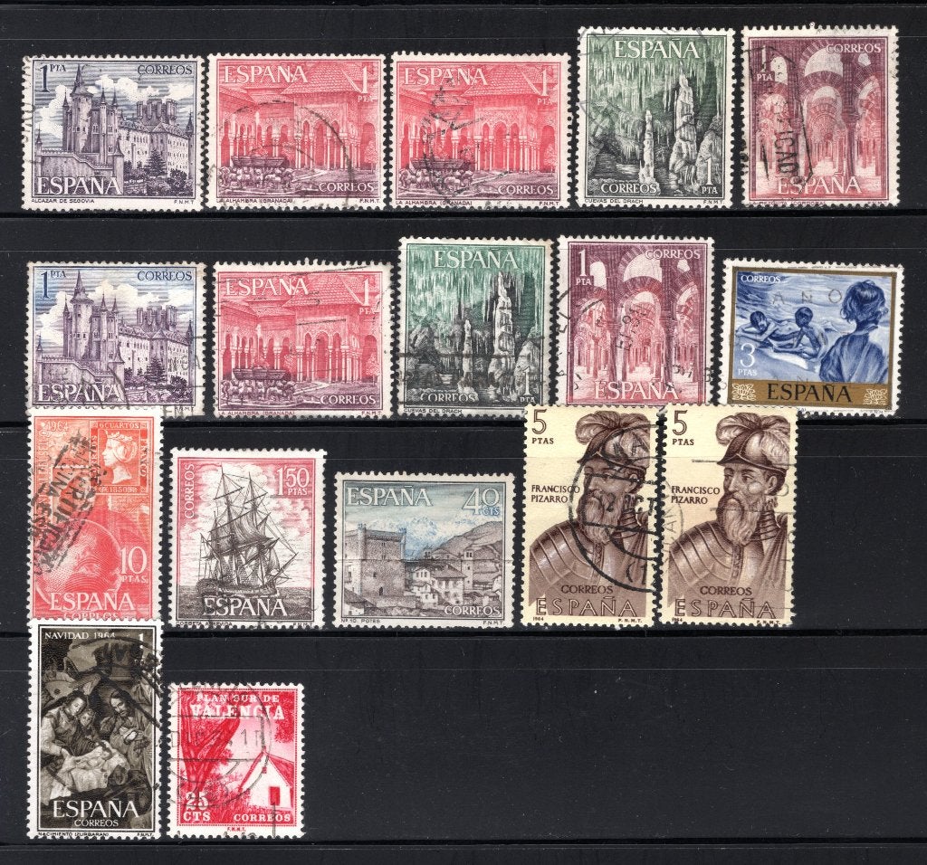 SPANJE Lot 1964 gestempeld, Verzenden, Gestempeld