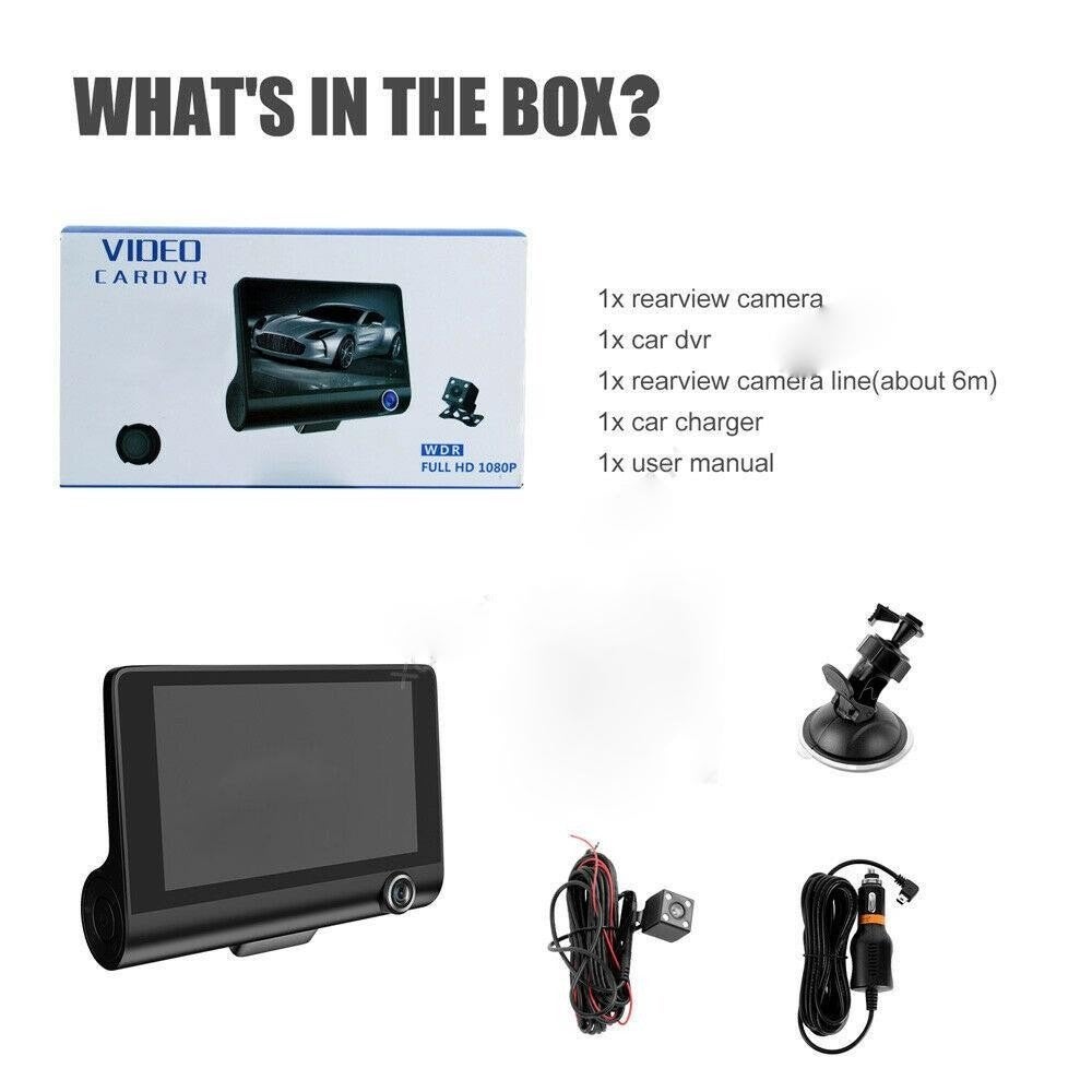 Dashcam voor Auto - 3 Camera`s - Full HD, Auto diversen, Ophalen of Verzenden, Nieuw