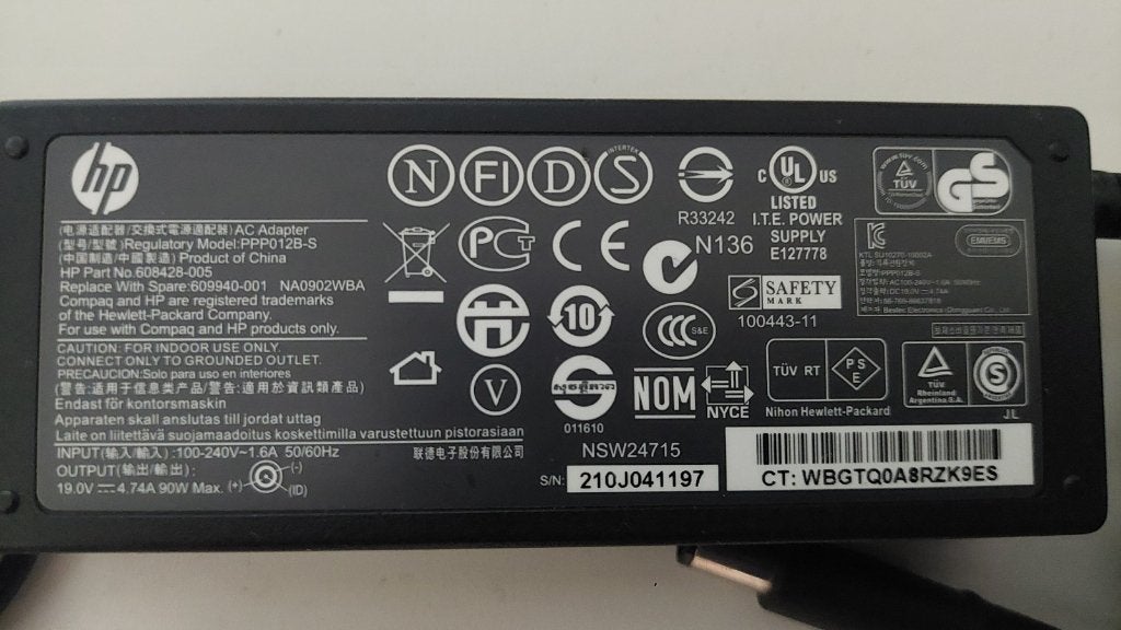 Originele HP Laptop Oplader 90W 19V - Inclusief Kabel, Enlèvement ou Envoi, Neuf, HP (hewlett packard)