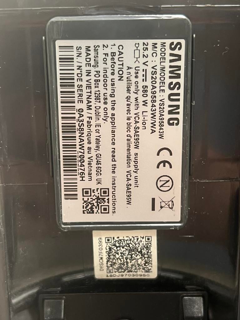 Samsung jet VCASAE95W baterij, Enlèvement ou Envoi, Comme neuf