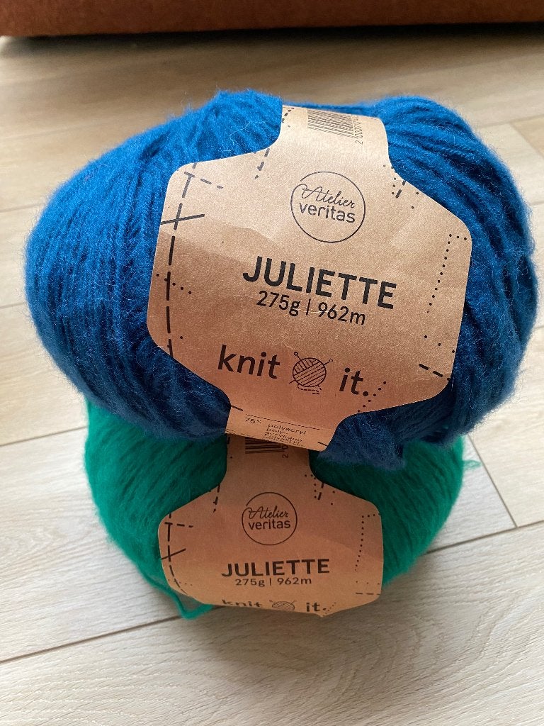 2 bollen wol Juliette, Hobby en Vrije tijd, Overige Hobby en Vrije tijd, Ophalen, Nieuw