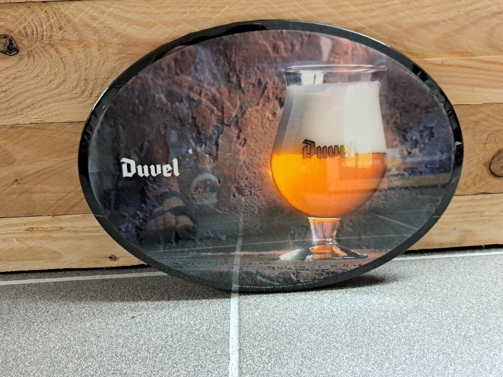 Duvel ovaal bord, Ophalen of Verzenden