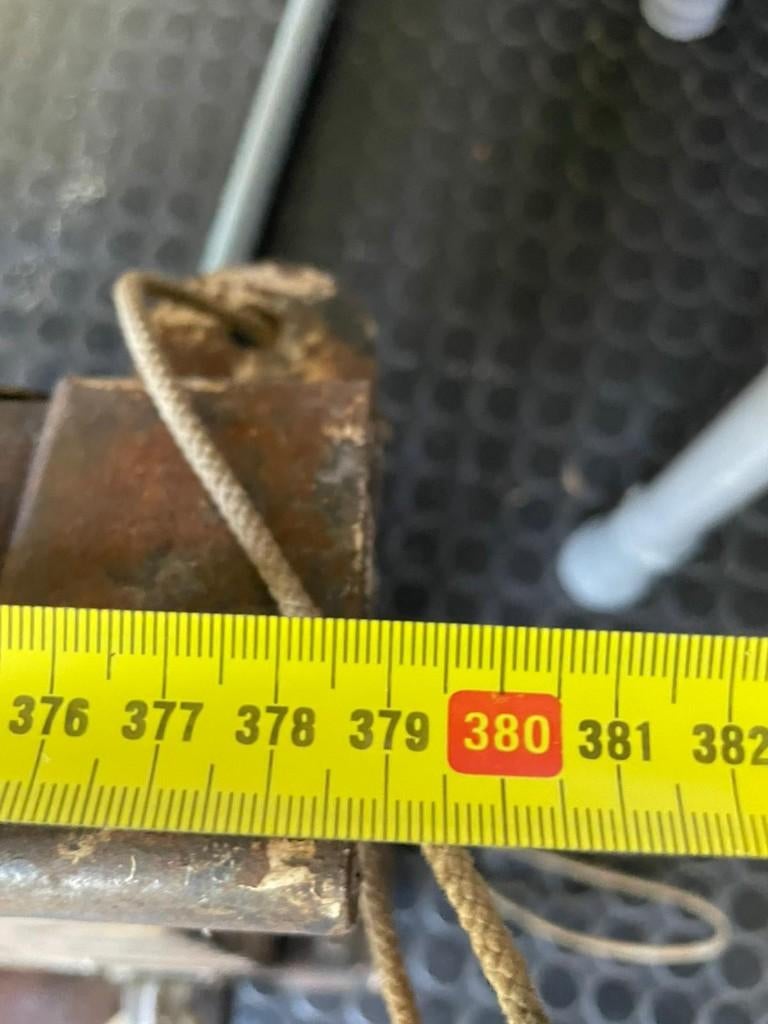 Eikenhouten ladder 3m80 tot ~5m, Ophalen, Gebruikt