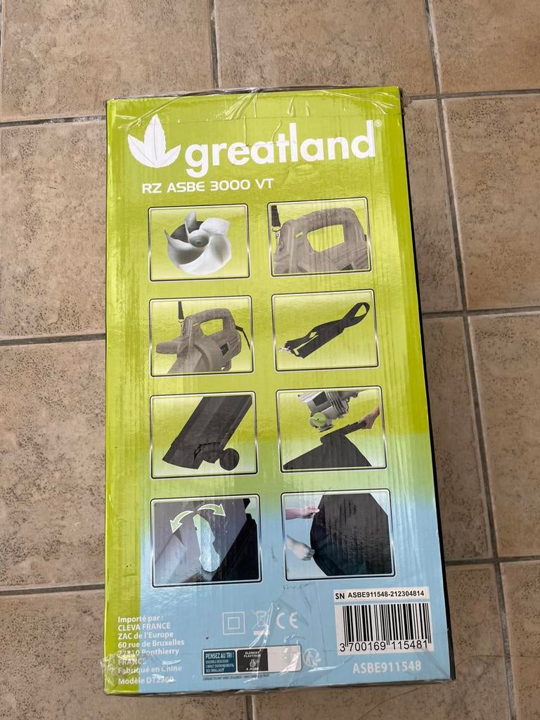 Greatland bladzuiger/bladblazer/versnipperaar, Tuin en Terras, Ophalen, Zo goed als nieuw