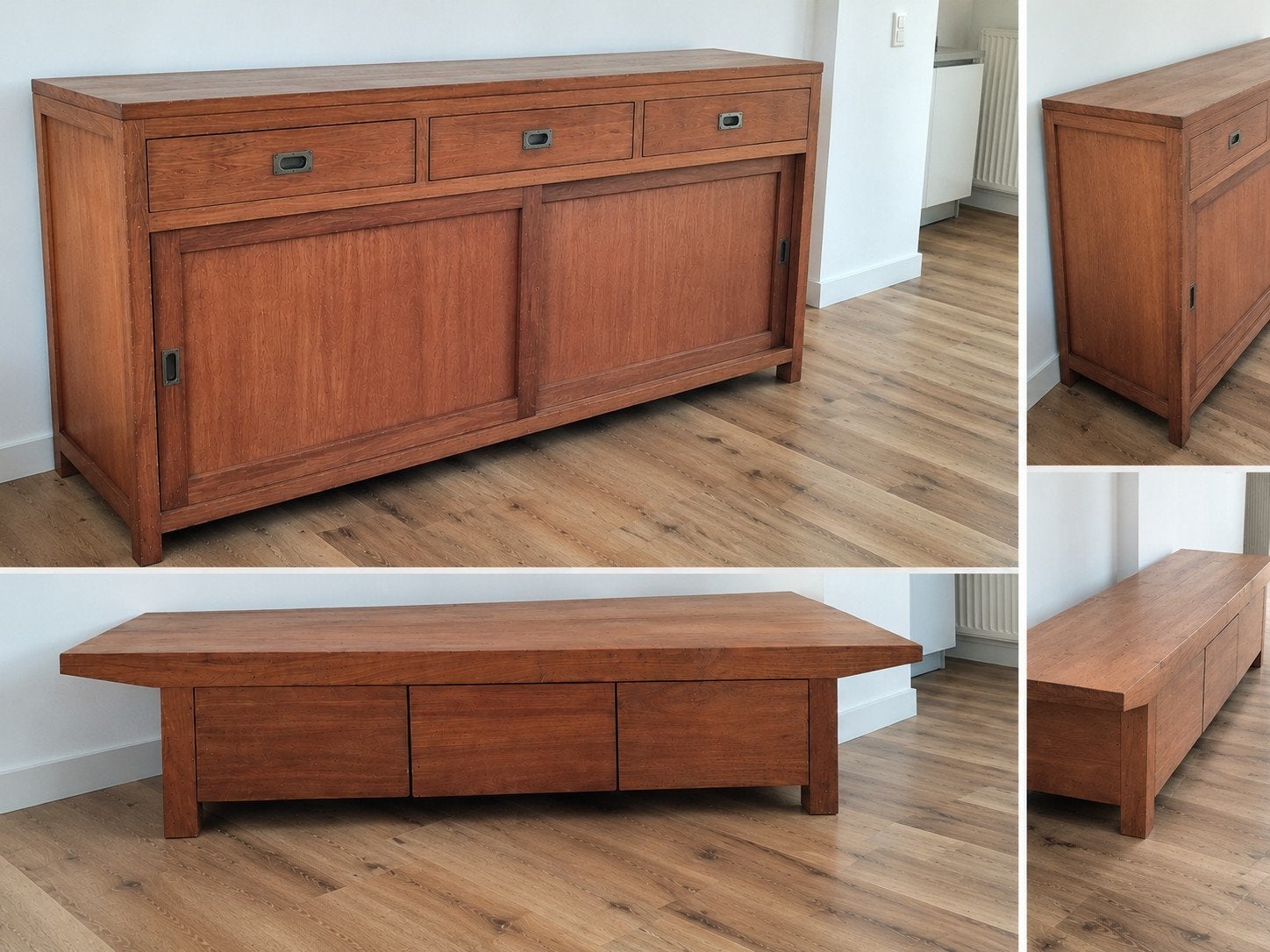 teak tv meubel en kast/dressoir, Ophalen, Gebruikt, Teakhout