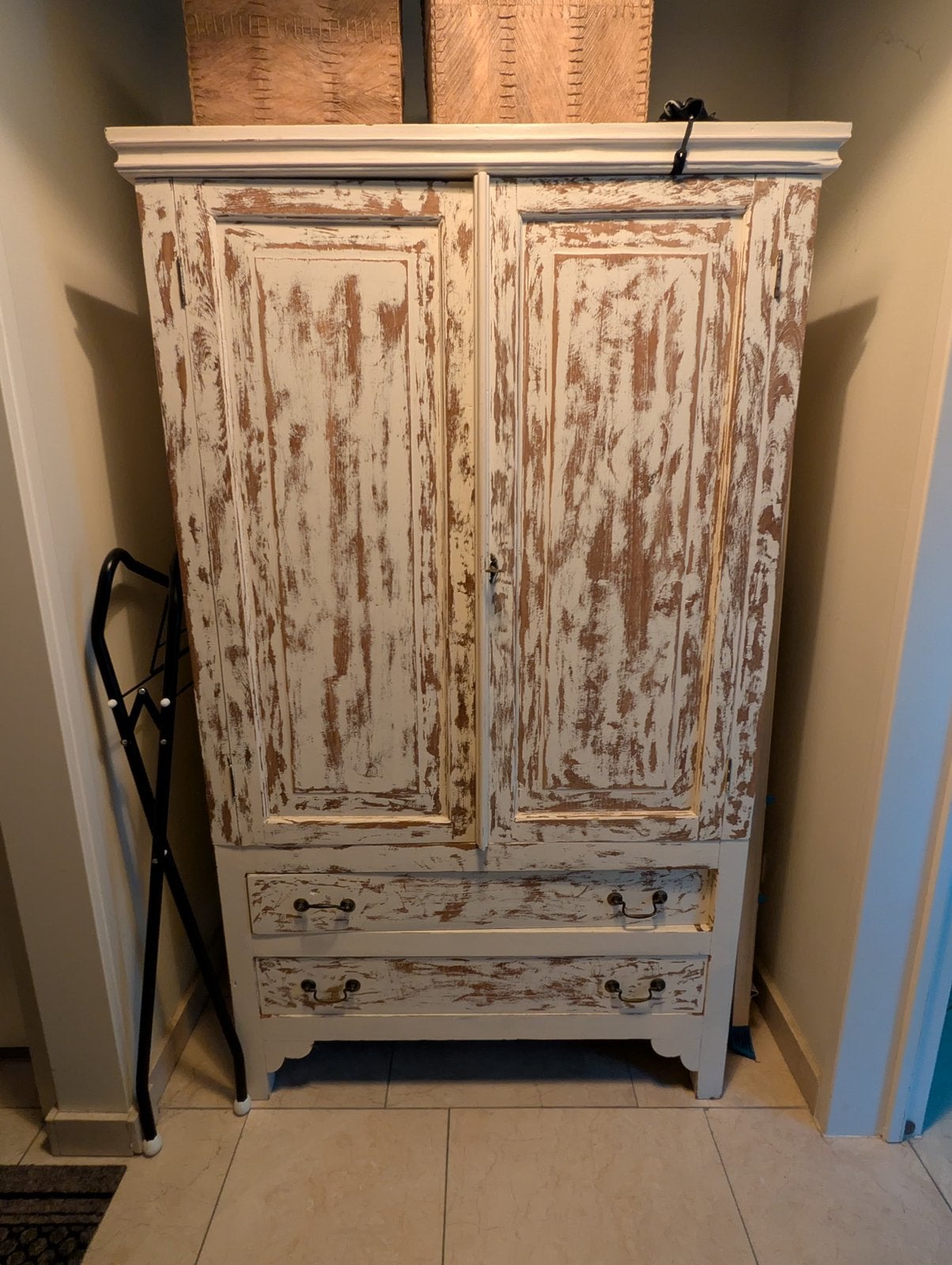 Antiek houten kast 100x61x175 LxDxH, Antiek en Kunst, Ophalen