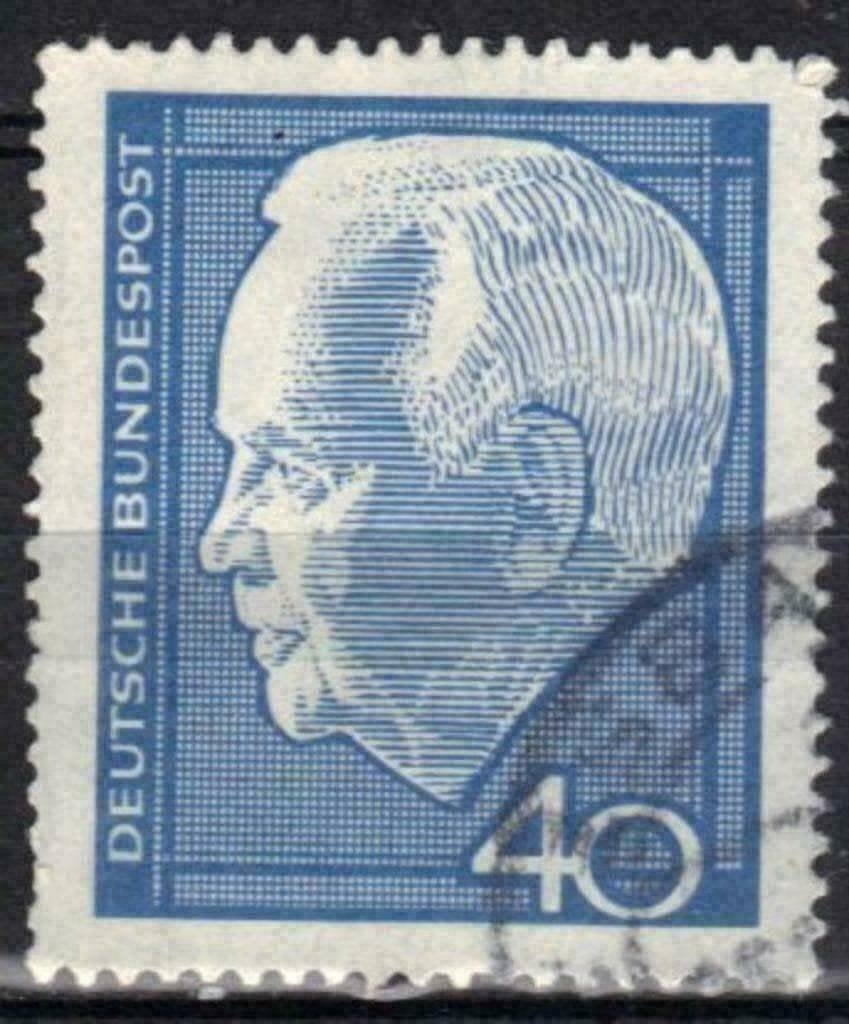 Duitsland Bundespost 1964 - Yvert 306 - President Lubke (ST), Postzegels en Munten, Postzegels | Europa | Duitsland, Gestempeld
