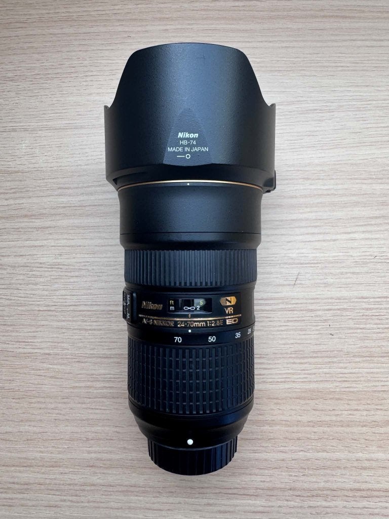 Nikon AF-S Nikkor 24-70mm f2.8E ED VR, TV, Hi-fi & Vidéo, Enlèvement ou Envoi, Comme neuf, Monture Nikon F, Housse/sac de protection