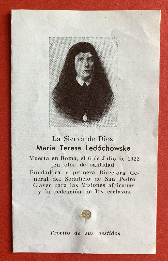 Relikwie Relique Maria Teresa Ledochowska Reliek, Verzamelen, Ophalen of Verzenden, Gebruikt, Kleding, Christendom | Katholiek