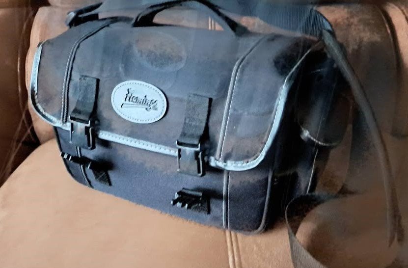 Fototas Flamingo, schoudertas, Audio, Tv en Foto, Foto | Cameratassen, Opbergvakken, Ophalen of Verzenden, Zo goed als nieuw, Zwart