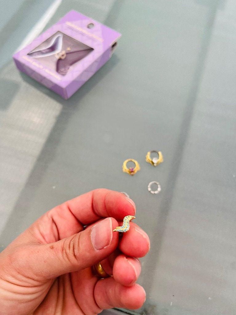 Piercings - Lot de plusieurs superbes piercing, Handtassen en Accessoires, Ophalen, Staal, Nieuw, Neuspiercing