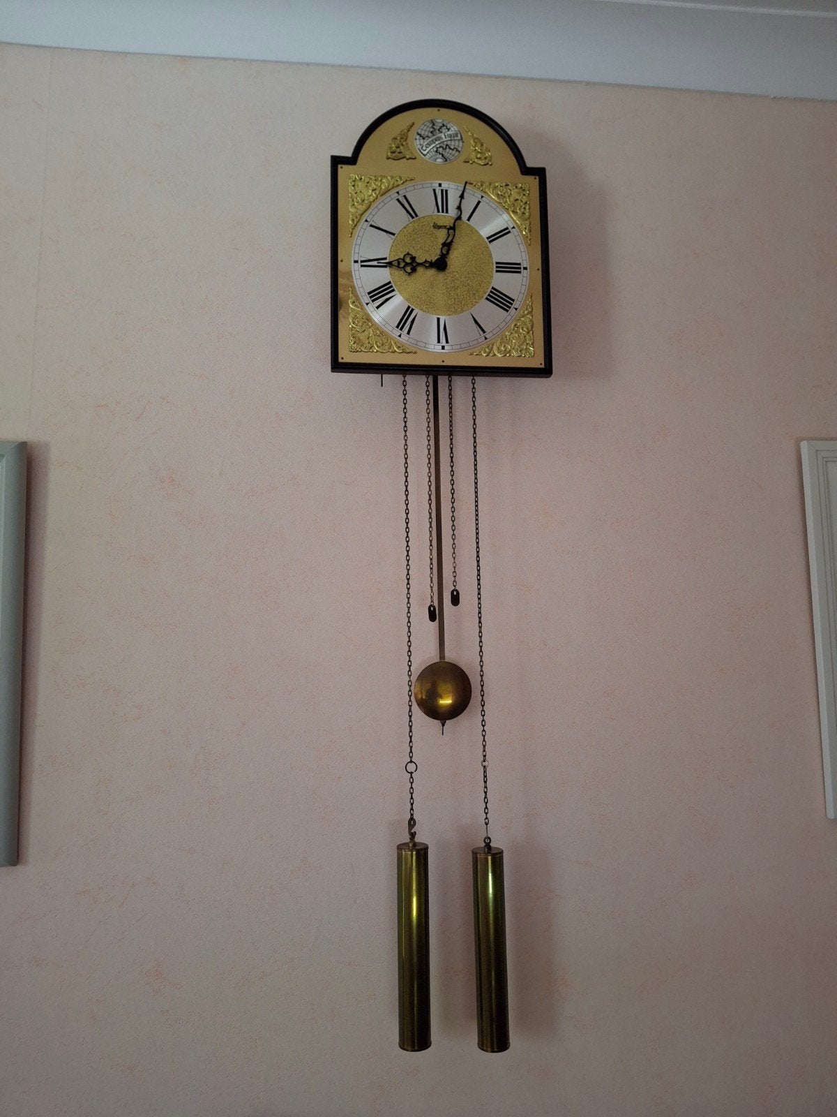 Wandklok tempus fugit, Huis en Inrichting, Woonaccessoires | Klokken, Ophalen, Wandklok