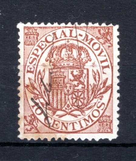 ESPAGNE Timbre fiscal 10 centimos 1882, Envoi, Affranchi