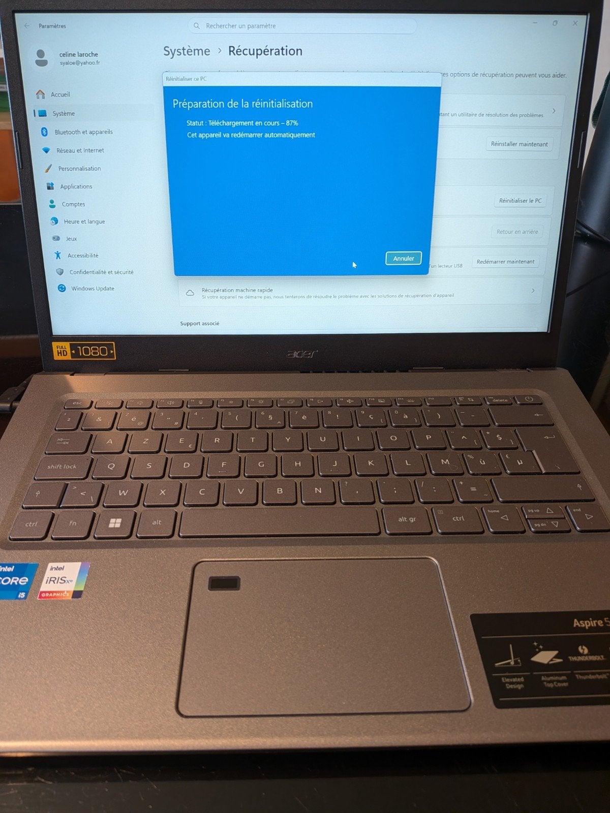 Acer Aspire 5 (14") | Intel Core i5 | 16 Go RAM | 512 Go SSD, Enlèvement ou Envoi, 14 pouces, Azerty, SSD