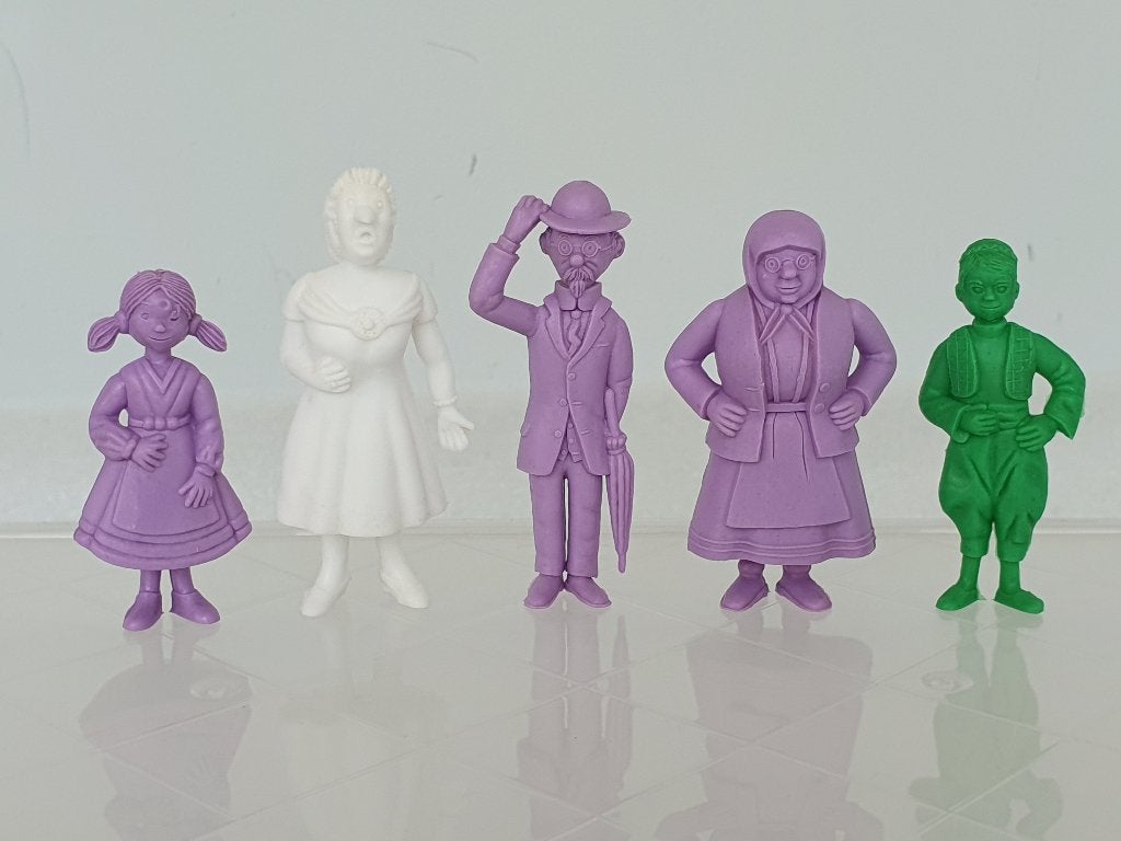 Lot van 5 Kuifje Tintin figuren (Esso, Belvision) (5), Enlèvement ou Envoi, Tintin, Utilisé, Statue ou Figurine
