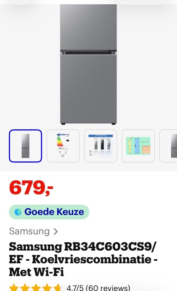 Réfrigérateur Samsung 344L NEUF - NoFrost - WiFi 450€, Electroménager, Réfrigérateurs & Frigos, Neuf, Avec compartiment congélateur