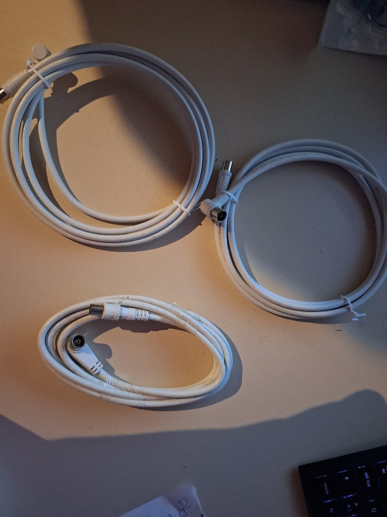 coaxkabel 3x, Audio, Tv en Foto, Ophalen of Verzenden, Nieuw, Coaxiale kabel
