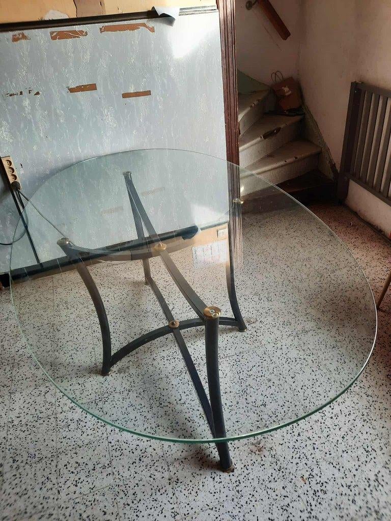Table en verre, 200 cm ou plus, Enlèvement, Utilisé, Ovale