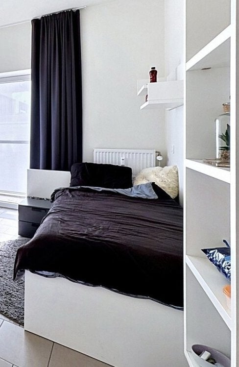 Eenpersoonsbed met lattenbodem, Huis en Inrichting, Ophalen, Zo goed als nieuw, 200 cm