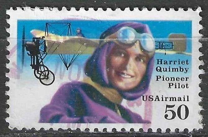 États-Unis 1991 - Yvert 121PA - Harriet Quimby (ST), Envoi, Affranchi