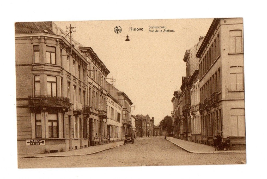 Ninove - Statiestraat, Verzamelen, Ophalen of Verzenden, 1920 tot 1940, Gelopen, Oost-Vlaanderen