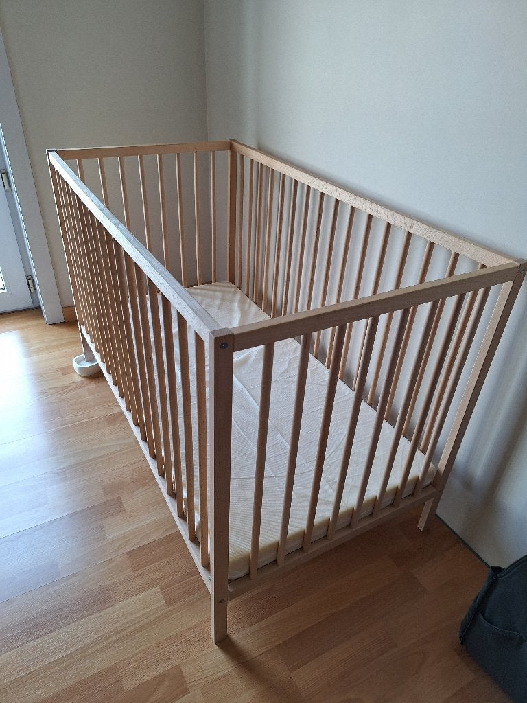 baby bed 60x120 zonder matras, Matelas, Moins de 70 cm, Comme neuf, Enlèvement