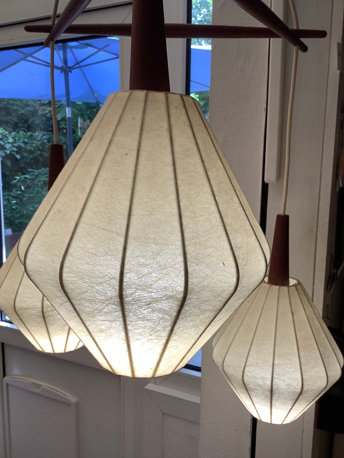Luminaire cocoon mid century, Antiquités & Art, Enlèvement ou Envoi